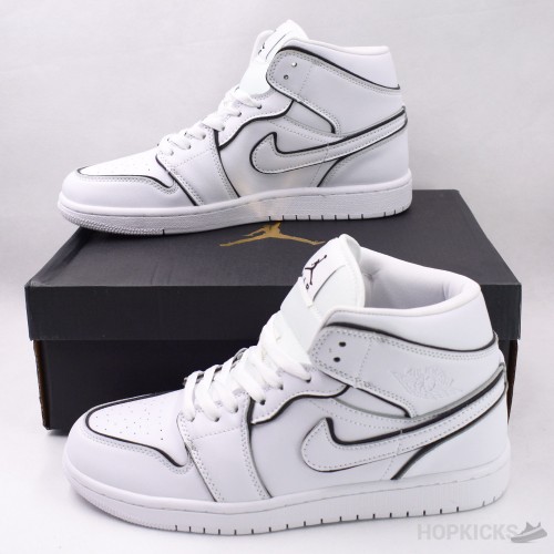 jordan 1 mid iridescent reflective white zalando